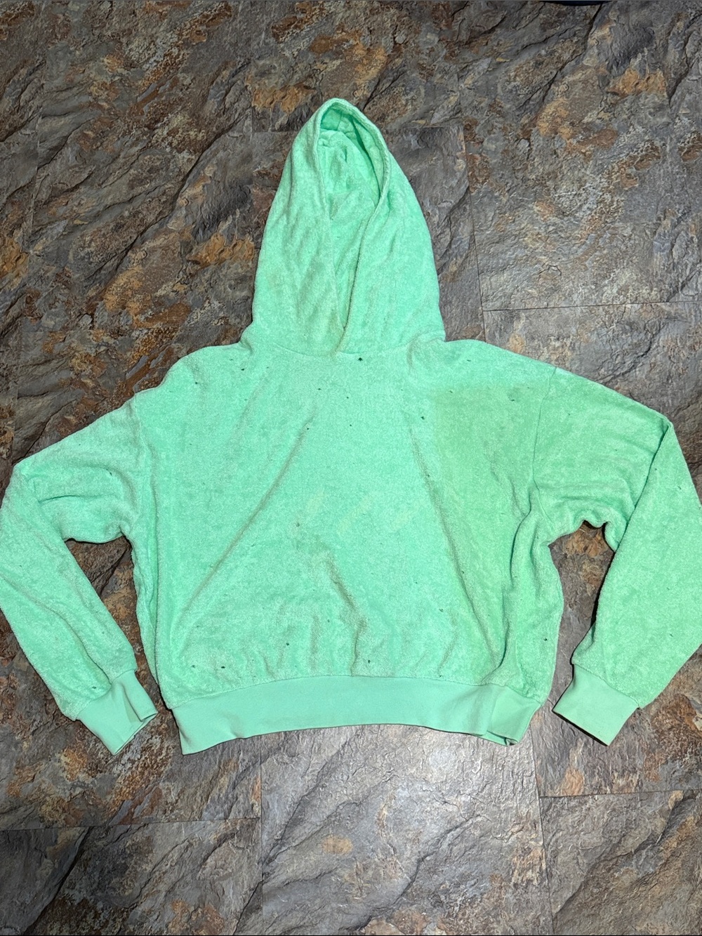 Michael Lauren Mint Green Hooded Pullover Sweatshirt
